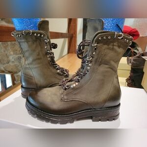NIB A.S.98 Hubie Jungle Green Combat Boots 38